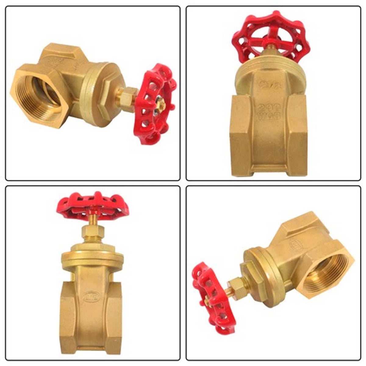 Solid Spare For Water Gas Fuel Flow Control 2-1/2" Brass Gate Valve DN65 NPT Female Thread
