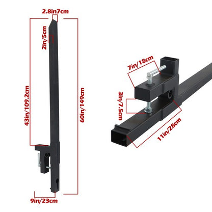Solid Spare 60" Clamp on Pallet Forks 2000lbs for Loader Bucket Skidsteer Tractor