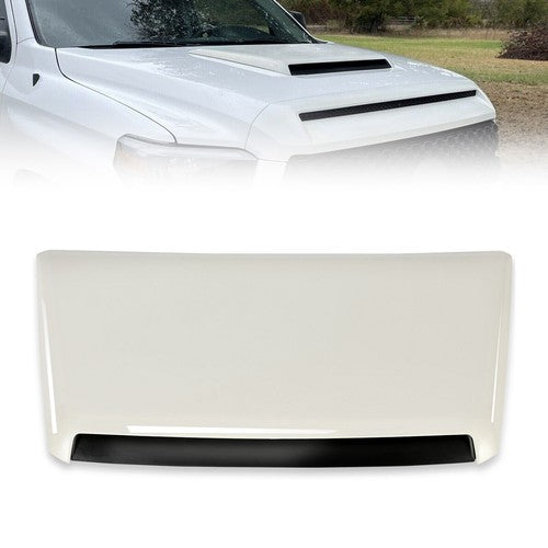 Solid Spare For 2014-2021 Toyota Tundra SR5 Crew Cab Front Hood Scoop Vent Bulge Kit White