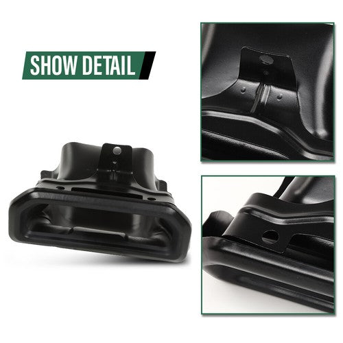 Solid Spare Fit For 19-2024 Chevy Silverado GMC Sierra 1500 Exhaust Tips Bezels Gloss Black
