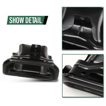 Solid Spare Fit For 19-2024 Chevy Silverado GMC Sierra 1500 Exhaust Tips Bezels Gloss Black