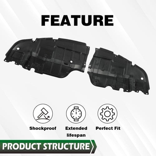 Solid Spare Front Engine Splash Shield Under Cover Fit For 07-12 Lexus ES350 Left & Right