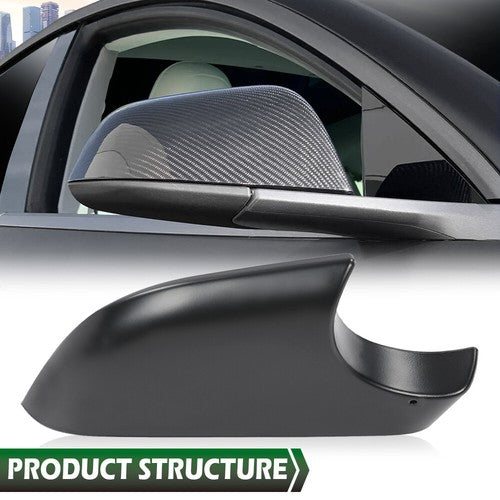 Solid Spare Fit For 2017-2022 Tesla Model 3 Right Side Door Mirror Cover Lower Holder Black