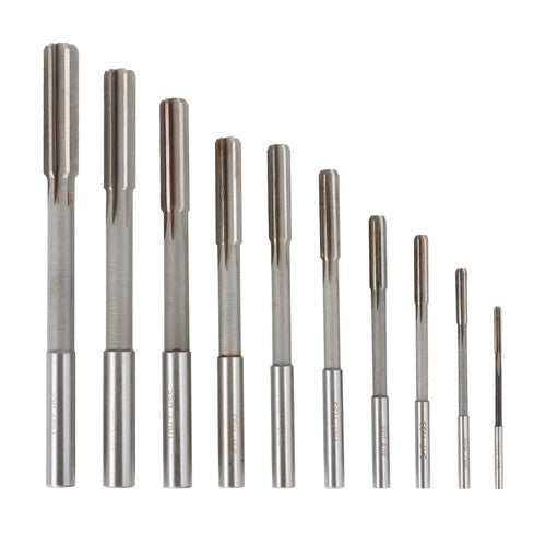 Solid Spare 10Pcs Machine Reamer Set,HSS H7 Straight Flute Chucking Reamer Milling Cutter