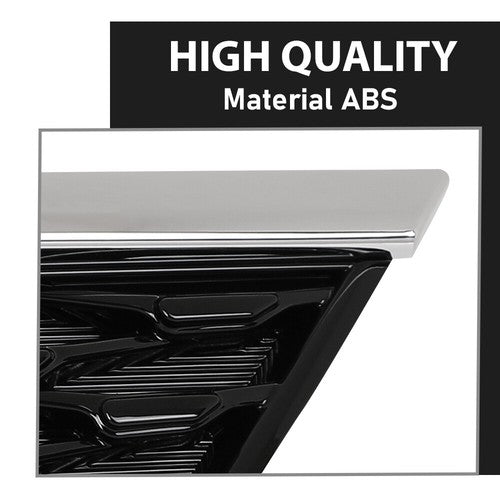 Solid Spare Fit For 2016-2018 Kia Optima SX SXL Front Bumper Upper Grille Black & Chrome