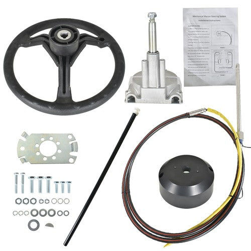 Solid Spare 10FT SS13710 Boat Cable With Wheel For Marine Engine Turbine Steering System New