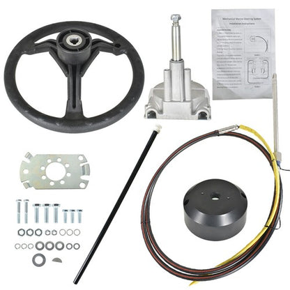 Solid Spare 10FT SS13710 Boat Cable With Wheel For Marine Engine Turbine Steering System New