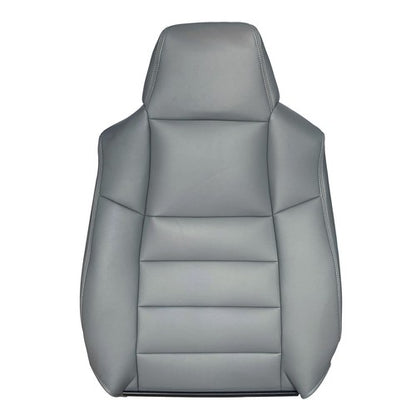 Driver Bottom & Top Perf Leather Seat Covers Gray For 2002 to 2007 Ford F-250