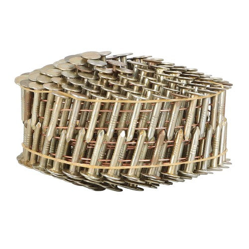 Solid Spare 7/8" × 0.12" × 3/8" 15 Degree Galvanized Coil Roofing Nails 7200 Pack