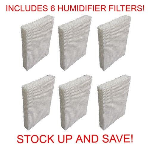 Solid Spare (6) EFP Replacement Humidifier Filters for Lasko Cascade 7.5" x 1" x 12" D