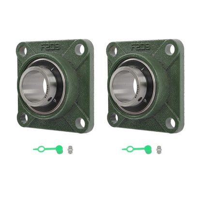 Solid Spare 2PCS UCF209-28 with seat bearing 1-3/4" Bore 4 Bolt Solid Base Self-Aligning ?