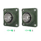 Solid Spare 2PCS UCF209-28 with seat bearing 1-3/4" Bore 4 Bolt Solid Base Self-Aligning ?