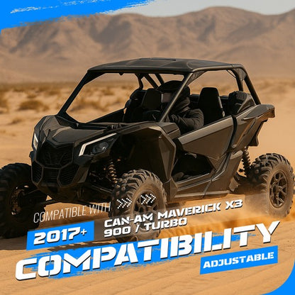 Solid Spare Steel Boxed Rear Radius Arms For Can-Am Maverick X3 2017+ 64" Body Powder Coated