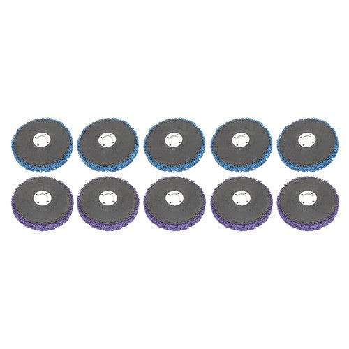Solid Spare 10 Pack of 4' x 5/8' (5 pieces each in purple and blue) Diamond Discs