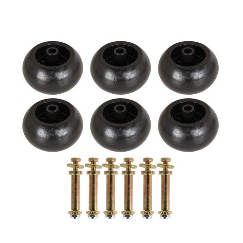 Solid Spare 6Pk 5" AntiScalp Deck Wheel and Kit Exmark 103-3168 103-4051 103-7263 109-9011