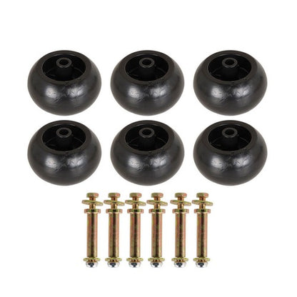 Solid Spare 6Pk 5" AntiScalp Deck Wheel and Kit Exmark 103-3168 103-4051 103-7263 109-9011