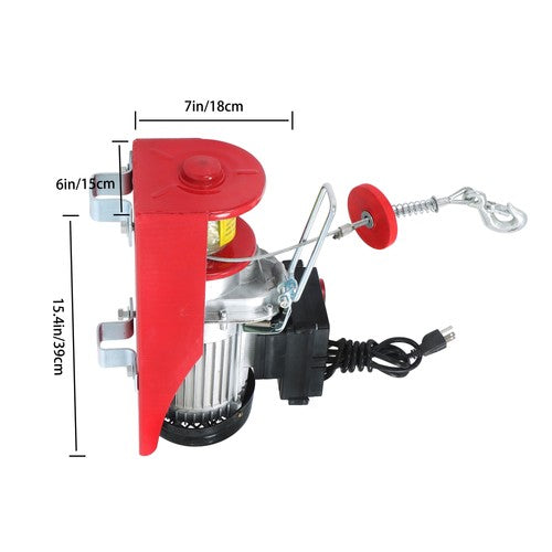 Solid Spare 1320lbs Mini Electric Hoist PA600 & Wireless Remote Control 110V Height 20-40ft