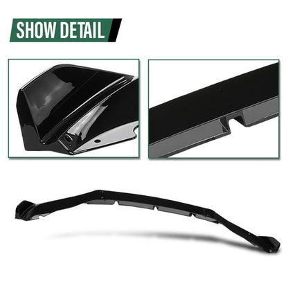 Solid Spare Fit For 19-23 BMW X5 G05 M Sport GT Style Front Bumper Lip Splitter Glossy Black