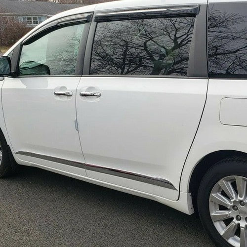 Solid Spare 4 PCS Outside Door Body Side ABS Molding Chrome Trim For Toyota SIENNA 2011-2020