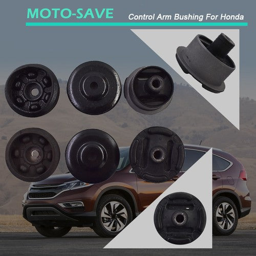 Solid Spare 6Pcs For 91-16 Honda Civic Rear Differential Arm Mounting Bushing&Support Rubber