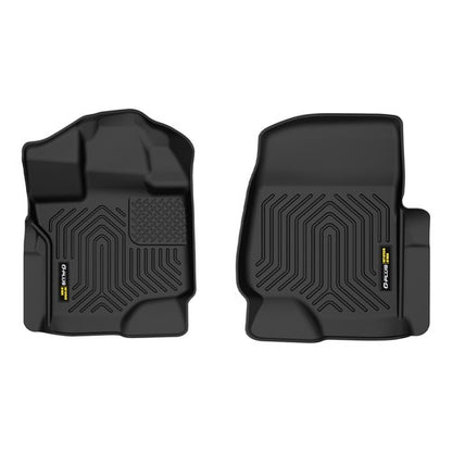 Solid Spare Fit For 2015-2025 Ford F-150 Super Crew Cab TPE Front Row Floor Mats Liners