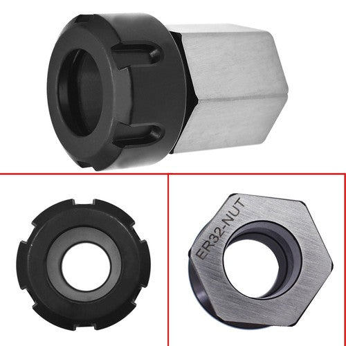 Solid Spare Hex Collet Block Chuck Holder ER-32 Fit for CNC Lathe Engraving Machine