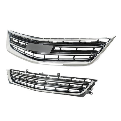 Solid Spare Grille Plastic Front Upper Lower Grille Set For Chevrolet Impala 2014-2020 New