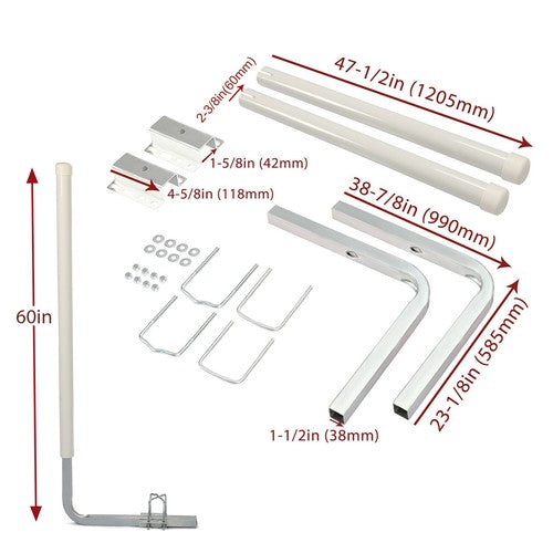 Solid Spare 2x 60" Boat Trailer Guide Post On For Ski Boat Fishing Boat Sailboat Kayak Canoe