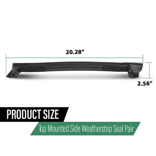 Solid Spare Front & Rear Top Mounted Side Weatherstrip Seal Fit For 97-04 Chevrolet Corvette