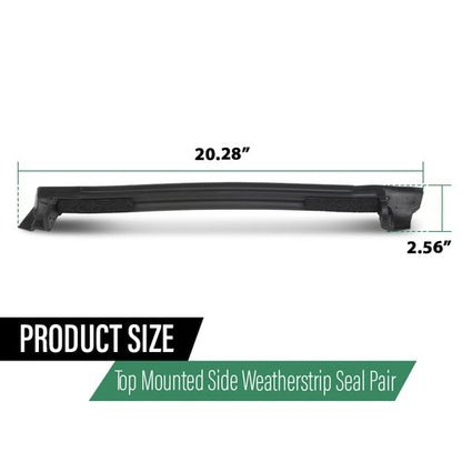 Solid Spare Front & Rear Top Mounted Side Weatherstrip Seal Fit For 97-04 Chevrolet Corvette