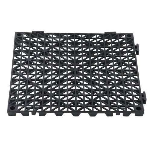 Solid Spare Interlocking Tile 50PCS Black, Soft PVC Interlocking Drainage Tiles 12x12inch