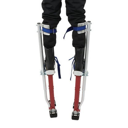 Solid Spare Aluminum Drywall Adjustable Height Stilts Tool For Painter Taping Red 24"-40"