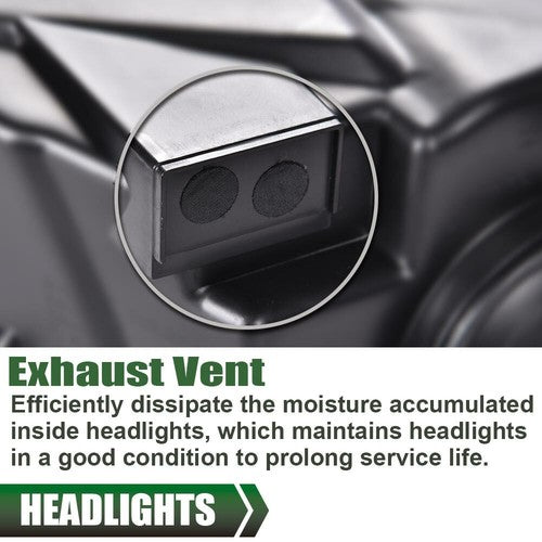 Solid Spare Fit For 09-18 Dodge Ram 1500 2500 3500 Smoke Lens Chrome Headlights Left+Right