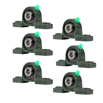 Solid Spare 6PCS UCP201-8 Pillow Block Bearing 1/2" Bore 2-Bolt Self-Aligning Solid Base