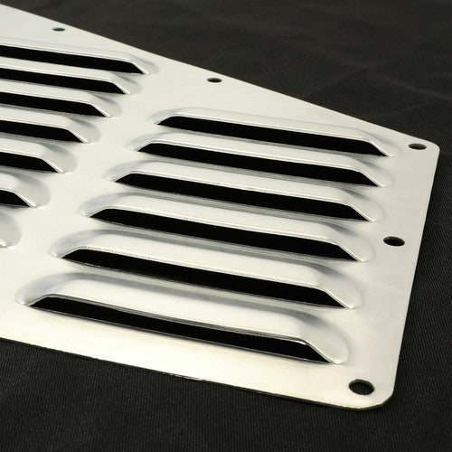Solid Spare 2Pcs Silver Hood Louver Alum Vent Panels Kit For Jeep XJ Cherokee 1984-2001