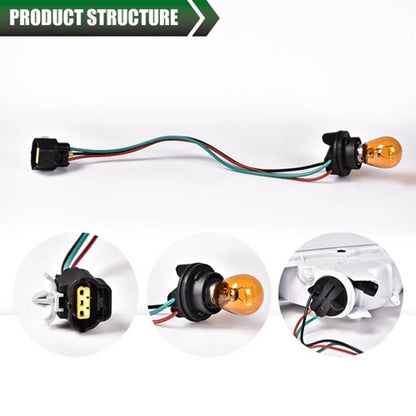 Solid Spare Fit For 90-97 Mazda MX-5 Miata Smoke Front Bumper Signal Lights w/ Bulbs