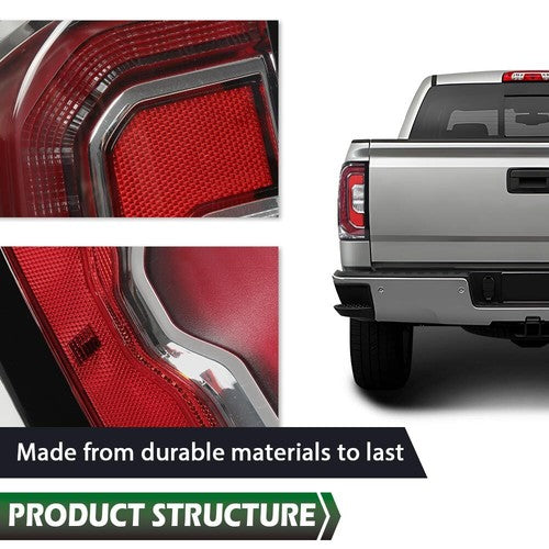 Solid Spare LED Tail Light Fit For 16-18 GMC Sierra 1500 Rear Brake Lamp Driver Side