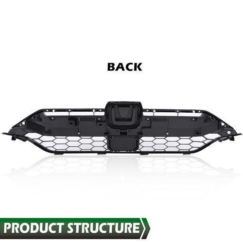 Solid Spare Fit For 2020-2022 Honda CR-V CRV BlackFront Bumper Upper Honeycomb Grille Grill