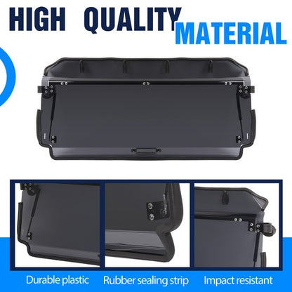 Solid Spare Rear Smoke Windshield For Honda Pioneer 1000-5 2016+ 2017 18 UTV w/ install kit
