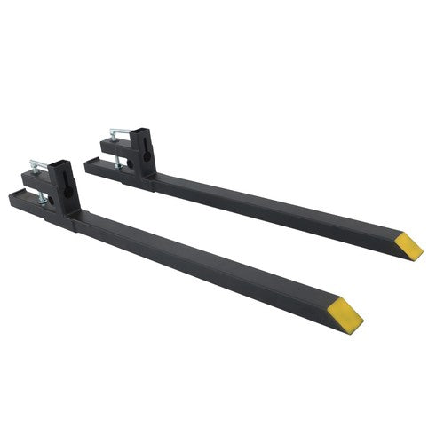 Solid Spare 60" Clamp on Pallet Forks 2000lbs for Loader Bucket Skidsteer Tractor