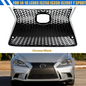 For 14-16 Lexus IS200t IS250 IS350 F Sport Front Bumper Grille Gloss Black 2014