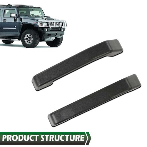 Solid Spare Fit For 2003-2009 Hummer H2 SUT Front Hood Handles Left+Right Pair Set Black