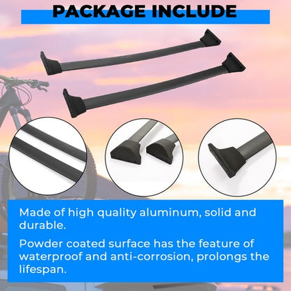 Solid Spare For 2016-2022 Honda Pilot Top Roof Rack Rail Cross Bars Aluminum Luggage Cargo