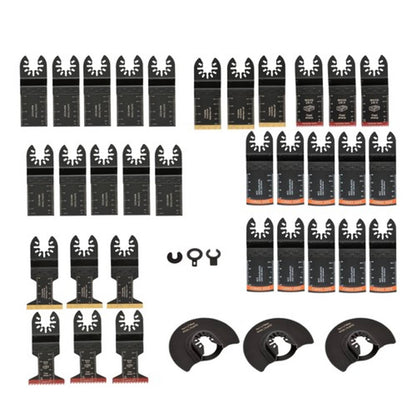 Solid Spare for Wood Metal Plastic 35Pcs 7 Types Oscillating Saw Blade Combination