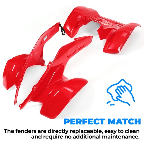 Solid Spare Red Front & Rear Fender Set For Honda TRX 250R TRX250R 1986-1989 Plastics Kit