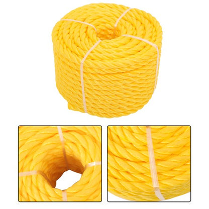 Solid Spare 1/2in x 100 Feet 3 Stranded Orange Yellow Polypropylene Braided Rope