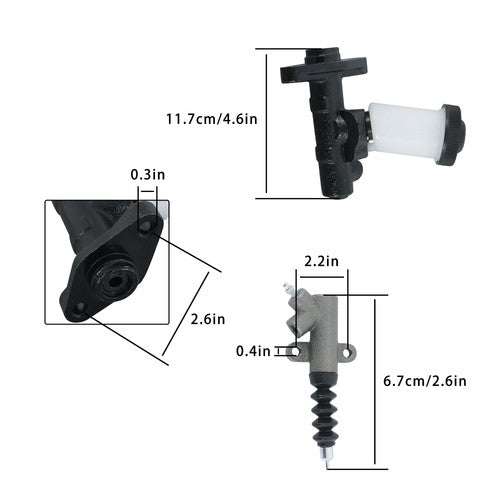 Solid Spare Fit For Mazda Miata Master Cylinder & Stainless Clutch Line Kit MC229 + SC825