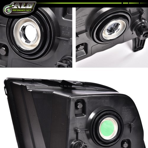 Solid Spare Headlights For 2005 2006 2007 2008 2009 Ford Mustang Black Housing CLear Lens