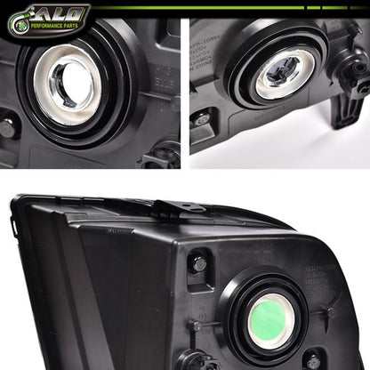 Solid Spare Headlights For 2005 2006 2007 2008 2009 Ford Mustang Black Housing CLear Lens