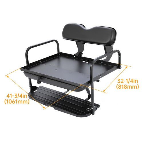 Solid Spare Rear Back Seat Kit Flip Folding Black Fit For Yamaha G14 G16 G19 G22 Golf Cart